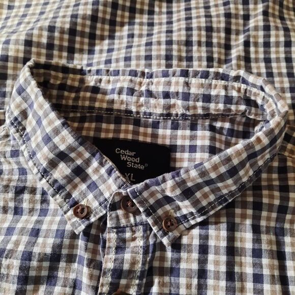 Cedar Woods State Shirt Men's Size Extra Large Multicolor Button Up Long Sleeve - Picture 6 of 8